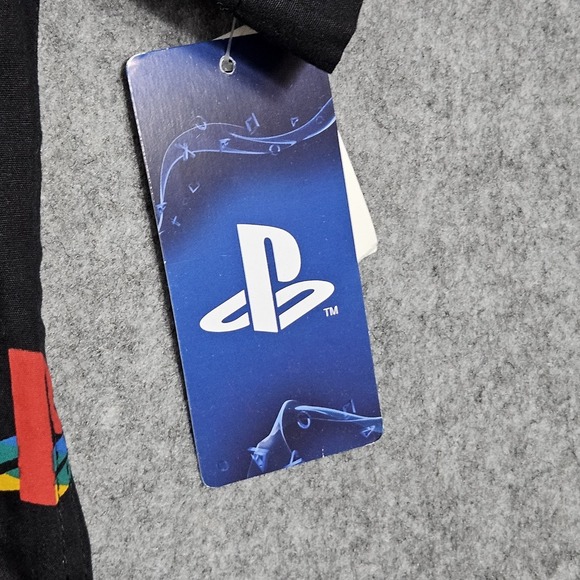 Playstation Button Up Shirt Mens Size XL Black PS AOP Short Sleeve Collar - Picture 9 of 9